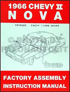 1966 Chevy II and Nova and SS BOUND Assembly Manual Chevrolet Factory - Foto 1 di 1