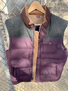 RARE Tommy Hilfiger Men's Herringbone Sherpa Fleece Lined Full Zip Vest  - Picture 1 of 10