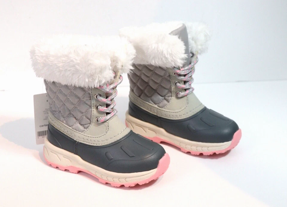 Botas de Nieve Carter’s Talla 8 Gris Botines Niño Pequeño Vermont Carters Niños NUEVAS Sin Caja Foto 1 de 4