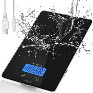 KOIOS Digital Kitchen Food Diet Scale Multifunction Weight Balance 15KG/1g Black - Picture 1 of 6