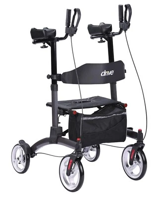 Andador vertical Drive Elevate garantía de EE. UU. 300 lb tapa de pie gris Foto 1 de 4