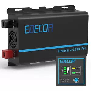 EDECOA Inversor 12V 220V ONDA PURA 1200W Convertidor Transformador PRO Inverter - Imagen 1 de 9