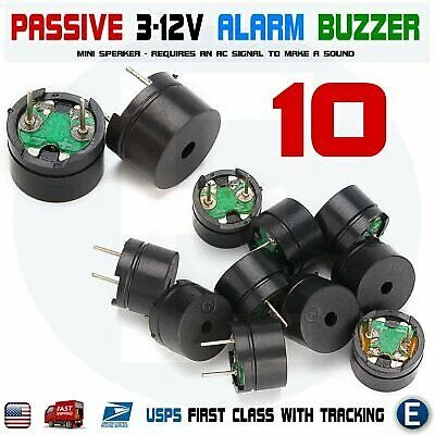 10pcs Passive Buzzer Acoustic Component Mini Alarm Speaker Arduino 3V 5V 12V  - Image 1 of 4