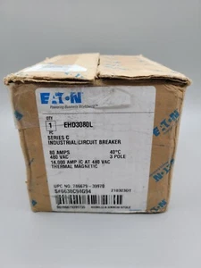 Nuovo Eaton Martello Taglierina EHD3080L Interruttore 80 Amp 480 VAC Serie C 3 Poli - Foto 1 di 7