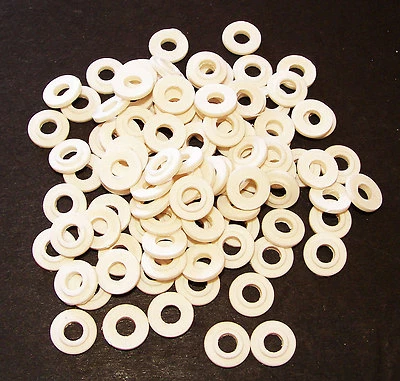 100 Tattoo Machine #8 White Fiber Shoulder Washers Binder Parts  - Image 1 of 3