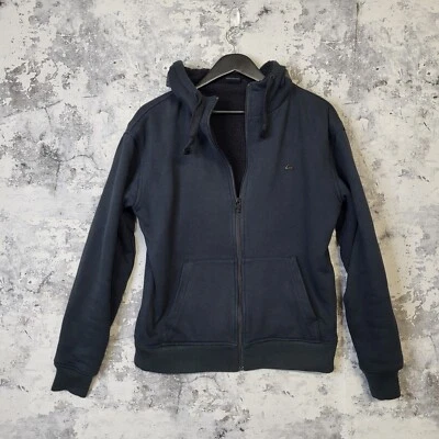 Sudadera con Capucha Quiksilver Para Mujer Grande Negra Forrada de Vellón Informal Manga Larga Cremallera Completa A Foto 1 de 4