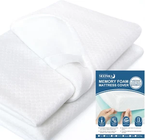 Cover for Mattress Topper Full Size, 3-4 Inch Full Memory Foam Cover with Zipper - Picture 1 of 9