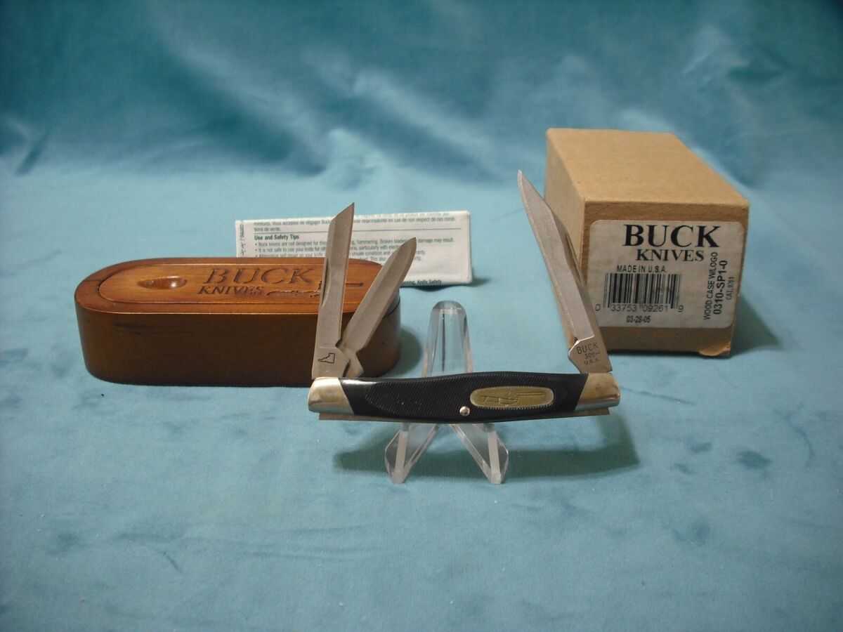 Buck Stainless Steel Blade Wood Handle Collectible Modern Buck Stainless Steel Blade Wood Handle Collectible Modern