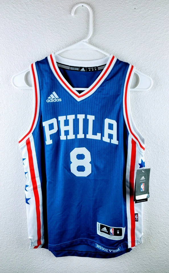 Camiseta #0085 Philadelphia 76ers Okafor 8 JUVENTUD NIÑOS talla M Phila resistente baloncesto Foto 1 de 4