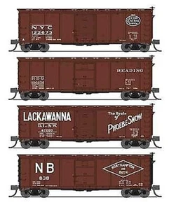 Broadway Limited N USRA 40' Steel Boxcar NYC, RDG, DL&W, NB #1 4PK 7272 - Picture 1 of 1