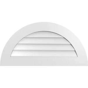 Mulino Ekena 34 pollici x 17 pollici Ventilatore a timpano in PVC per montaggio superficiale mezzo tondo: con - Foto 1 di 9