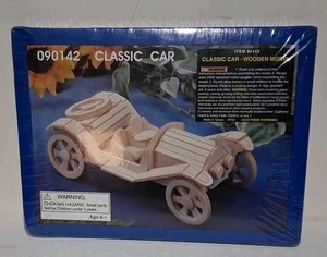 Vintage Classic Car Wooden Model Kit Craft item # 090142 Brand New Sealed   - Picture 1 of 6