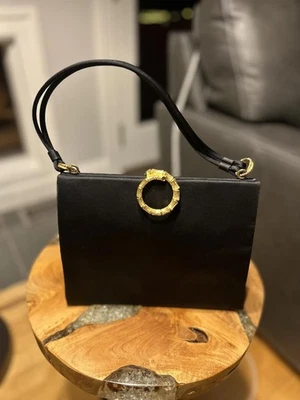 Bolso de mano vintage de seda Koret con detalles dorados Foto 1 de 4