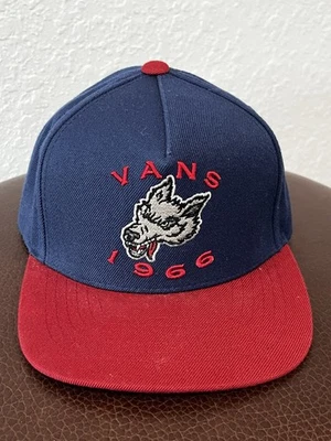 Vans Snapback Hat Blue Red Kids Adjustable Cap Skateboarding Skating Boys Youth - Image 1 of 4