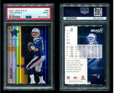 Tom Brady 2007 Leaf Rookies & Stars Longevity Gold #39/49 PSA 9 ninguno superior Foto 1 de 3