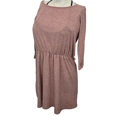 Vestido De Colección Forever 21 XXI M Hecho en EE. UU. Y2K Cintura Elástica Tejido Mini Manga 3/4 Foto 1 de 4