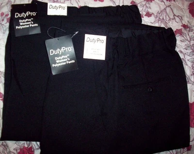 NUEVO PANTALÓN UNIFORME MUJER DUTY PRO Talla 12 Sin dobladillo NEGRO Foto 1 de 4