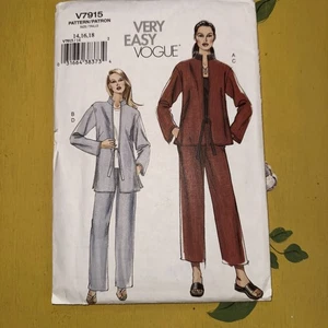 Vogue V7915 Sewing Pattern ,14,16,18  Uncut Pants & Jacket - Picture 1 of 2