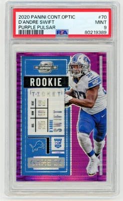 D'ANDRE SWIFT 2022 Panini Contenders Optic Purple Pulsar #8/21 PSA Rookie Ticket - Image 1 of 2