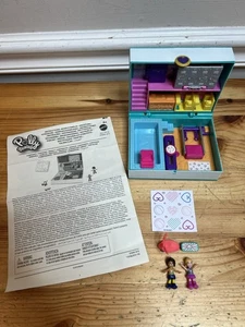 Polly Pocket Mini Middle School Book Play Set Complete w/ Rare Manual & Stickers - Picture 1 of 14