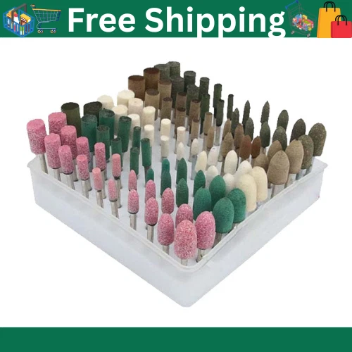 Diamond Buffing Polishing Grinding Bit Set 100 Pcs Accessory Dremel Rotary Tool - Image 1 of 4