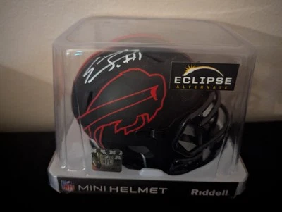 Мини-шлем с автографом Эммануэля Сандерса Eclipse Buffalo Bills (сертификат подлинности Beckett) - Изображение 1 из 4