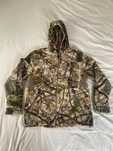 Cabela's Fleece Camo Zonz Western Men's Medium WindShear Hooded Jacket Coat - Picture 1 of 9