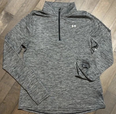 Camisa Pullover Under Armour HeatGear Calce Suelto 1/2 Cremallera Gris Brezo Para Mujer Grande Foto 1 de 4