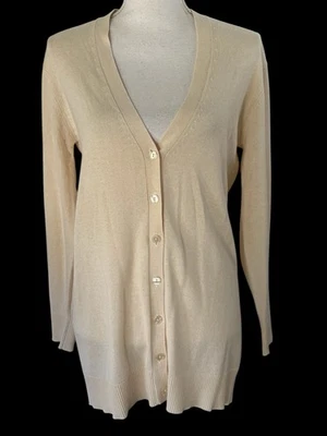 Cárdigan Moda International Mujer Seda Cachemira Talla Pequeña Clásico Preppy Cápsula Foto 1 de 4