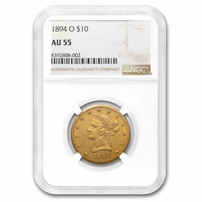 1894-O $10 Liberty Gold Eagle AU-55 NGC - Image 1 of 3