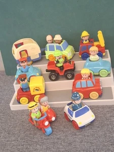 Elc Happyland Vehicles 11 Figure Bundle Caravan Fire Police Sidecar Quad Cars .. - Picture 1 of 17