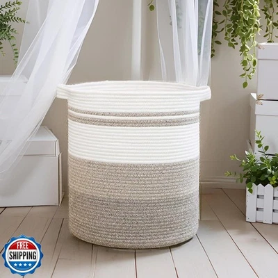 Cesto de roupa Nonazippy 18x18x20,80L – cesta grande para cobertores, cesta de brinquedos - Imagem 1 de 4