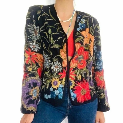 Jaqueta formal Chico’s bordada tamanho 2 (grande) - Imagem 1 de 4