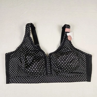 Cacique Cooling Bra 46DD French Full Coverage Wirefree Polka Dot Discontinued - Image 1 of 4