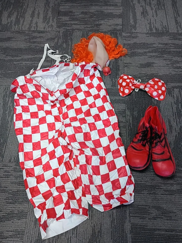 De Colección Disfraz Payaso Adulto Payaso, Zapatos, Máscara, Disfraz, Arco Halloween Único Foto 1 de 4