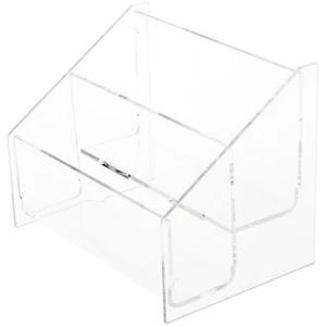 Plymor Clear Acrylic 2-Level Postcard Rack (Countertop), Fits 5.8" x 4.1" Items - Picture 1 of 1