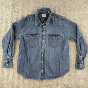 Camisa Levis Denim Para Hombre Grande Western Pearl Bolsillos a Presión - Imagen 1 de 10