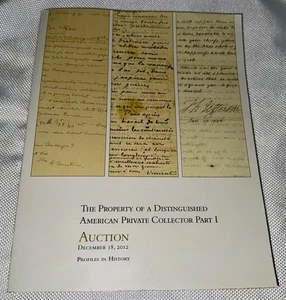 Hollywood Auction Profiles in History DEC 2012 Historical Documents NM - Picture 1 of 4