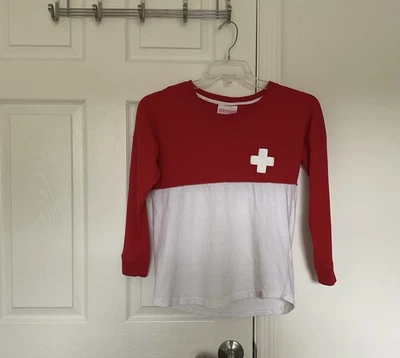 Camiseta Salvavidas Roja Blanca Mangas 3/4 XS Excelente Halloween Foto 1 de 3