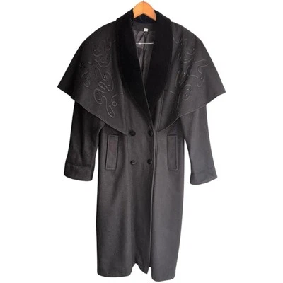 Vintage Womens Cape Coat Size L Whimsigoth Goth Gothic Vampire  - Image 1 of 4
