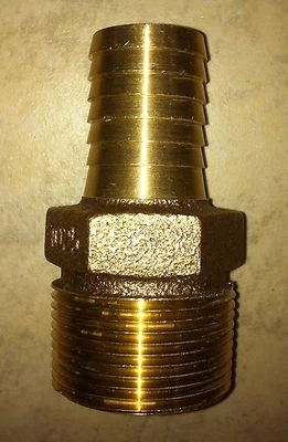 AMERICAN GRANBY 1 1/4" MPT x 1" BARB BRASS WATER WELL PUMP POLY PIPE BARBED INSERT ADAPTER