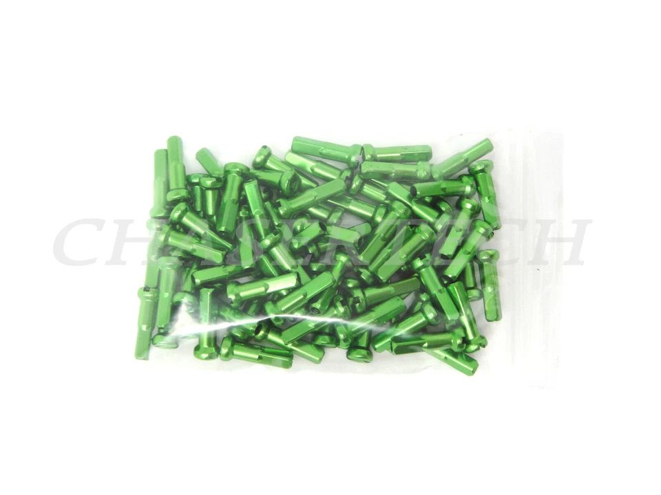MTB Road BMX Bike 7075 Alloy Spoke Nipples 2.0mm 14G 5/8" 72 Pcs Apple Green - Image 1 of 1