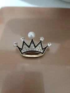 rhinestone crown pin brooch - Picture 1 of 2