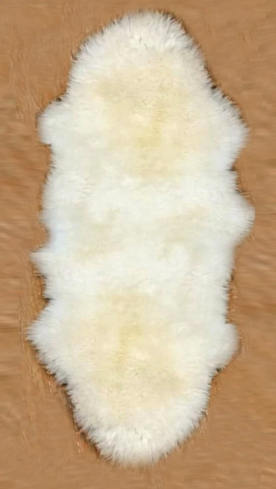 PINNACLE VISTA Genuine Sheepskin Rug Natural Real Sheepskin Rug Lambskin Rug Size 2x 6 ft