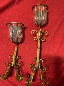 Vintage Brass 4-Footed Progs Candle Holder w/ Glass Votive - Bild 1 von 7