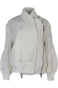 SACAI RUFFLED SHELL BOMBER JACKET UK 8 - Picture 1 of 4