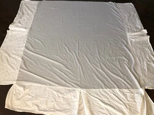 Supima Cotton White On White Stripe Bed Skirt By Hotel Collection -flaw - Picture 1 of 9