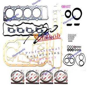 4M41 4M41T Overhaul Gasket Kit Piston Ring Set For Mitsubishi KH-V78 V68 Parts - Picture 1 of 2
