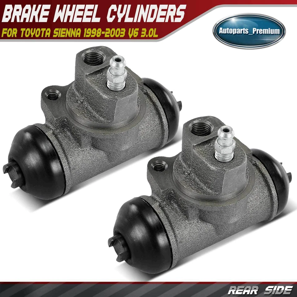 2x Cilindro de rueda de freno lateral conductor y pasajero trasero para Toyota Sienna 1998-2003 Foto 1 de 4