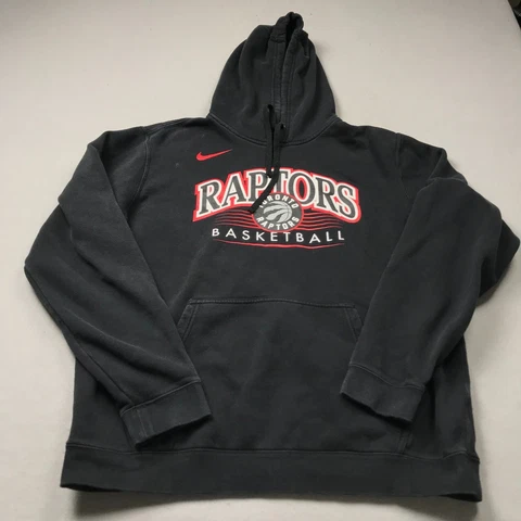 Toronto Raptors Hoodie Mens XL Black Nike Sweatshirt Fleece Logo Pullover NBA Cover